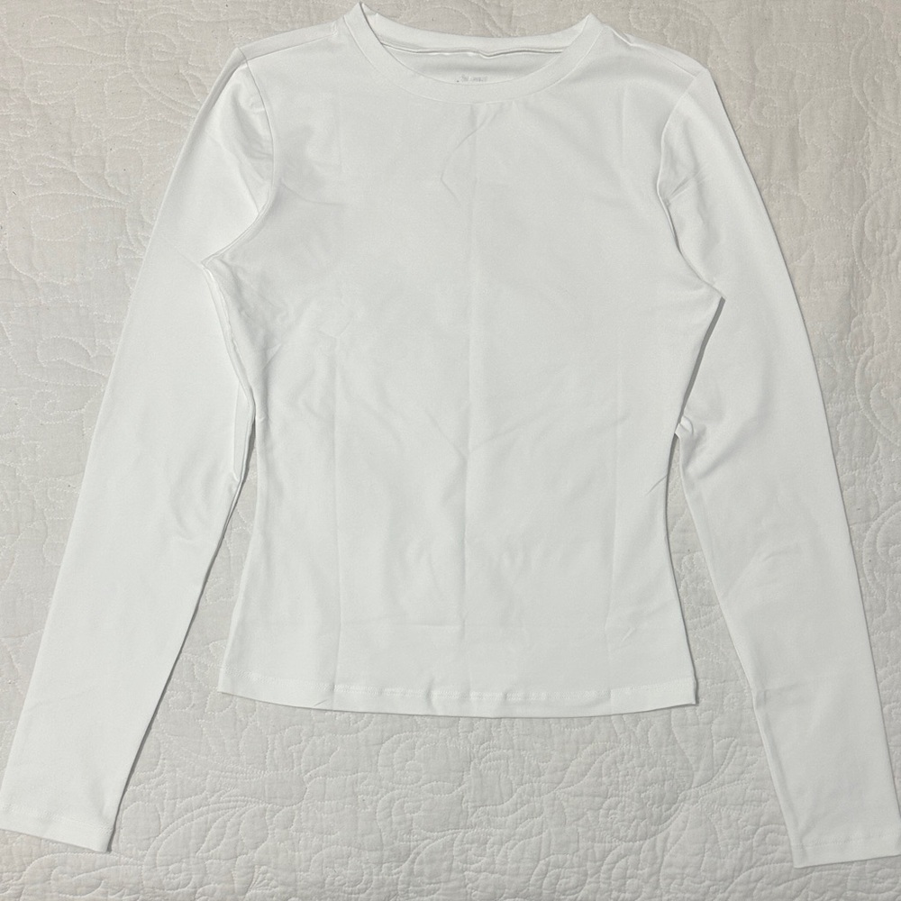Elegant White Long Sleeve Women's Top